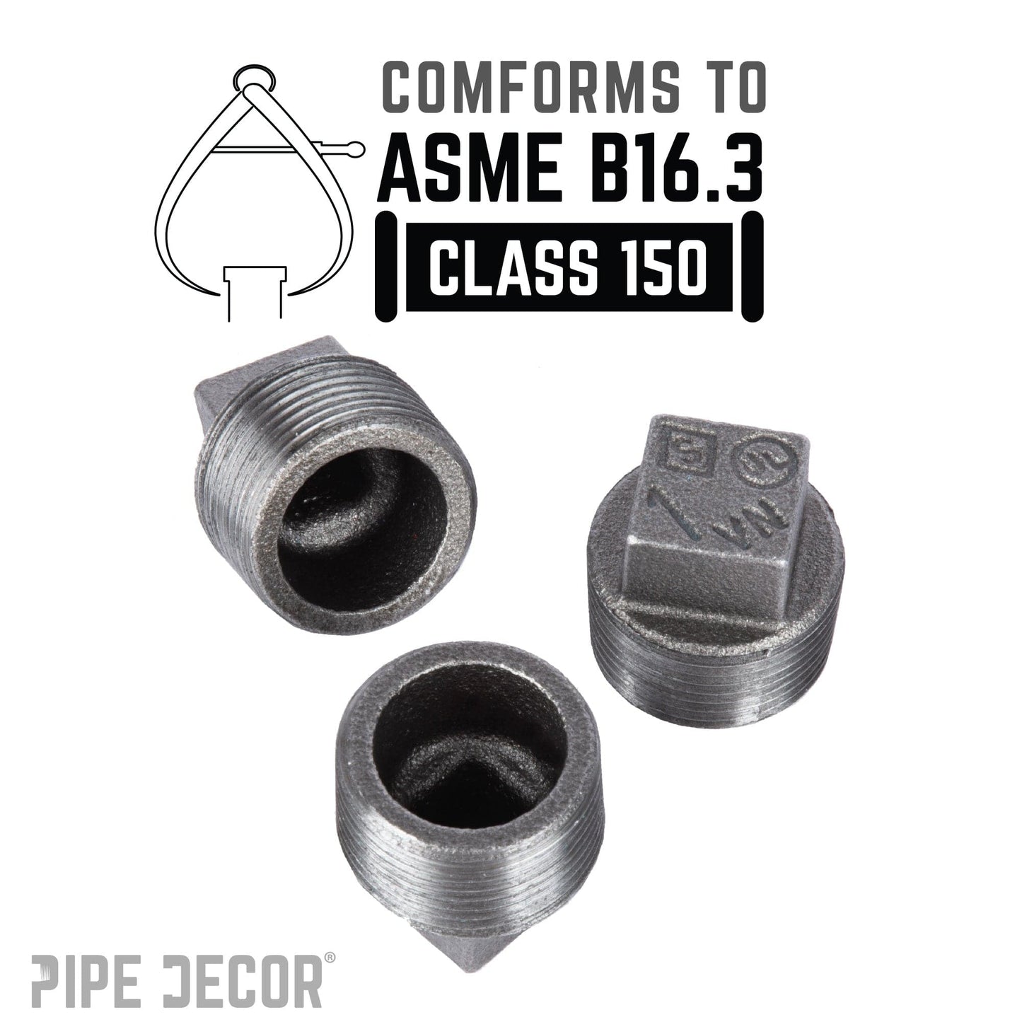 1 in. Black Plug