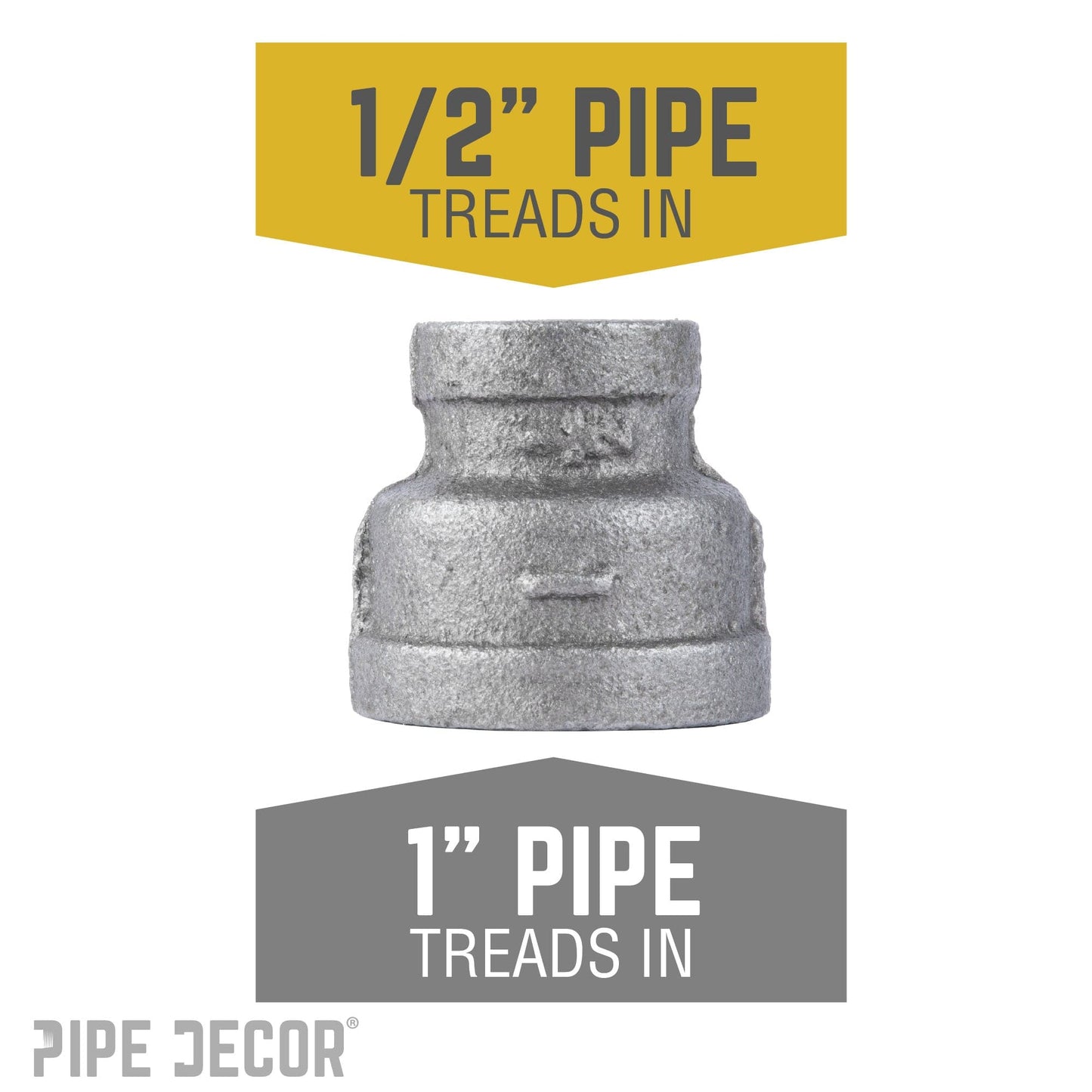 1 in. x 1/2 in. Black Reducing Coupling