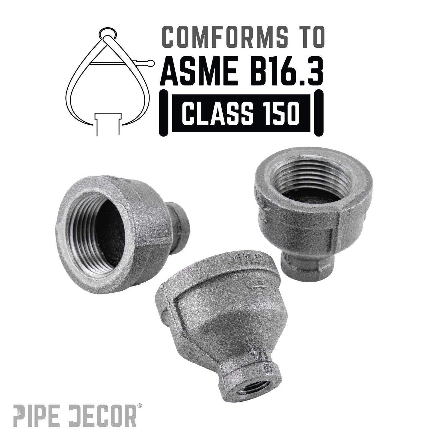 1 in. x 1/4 in. Black Reducing Coupling