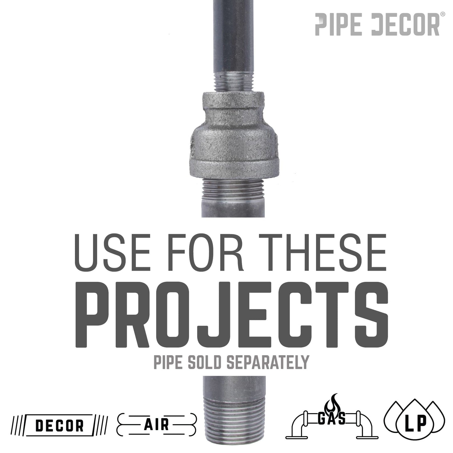 3/4 in. x 3/8 in. Black Reducing Coupling