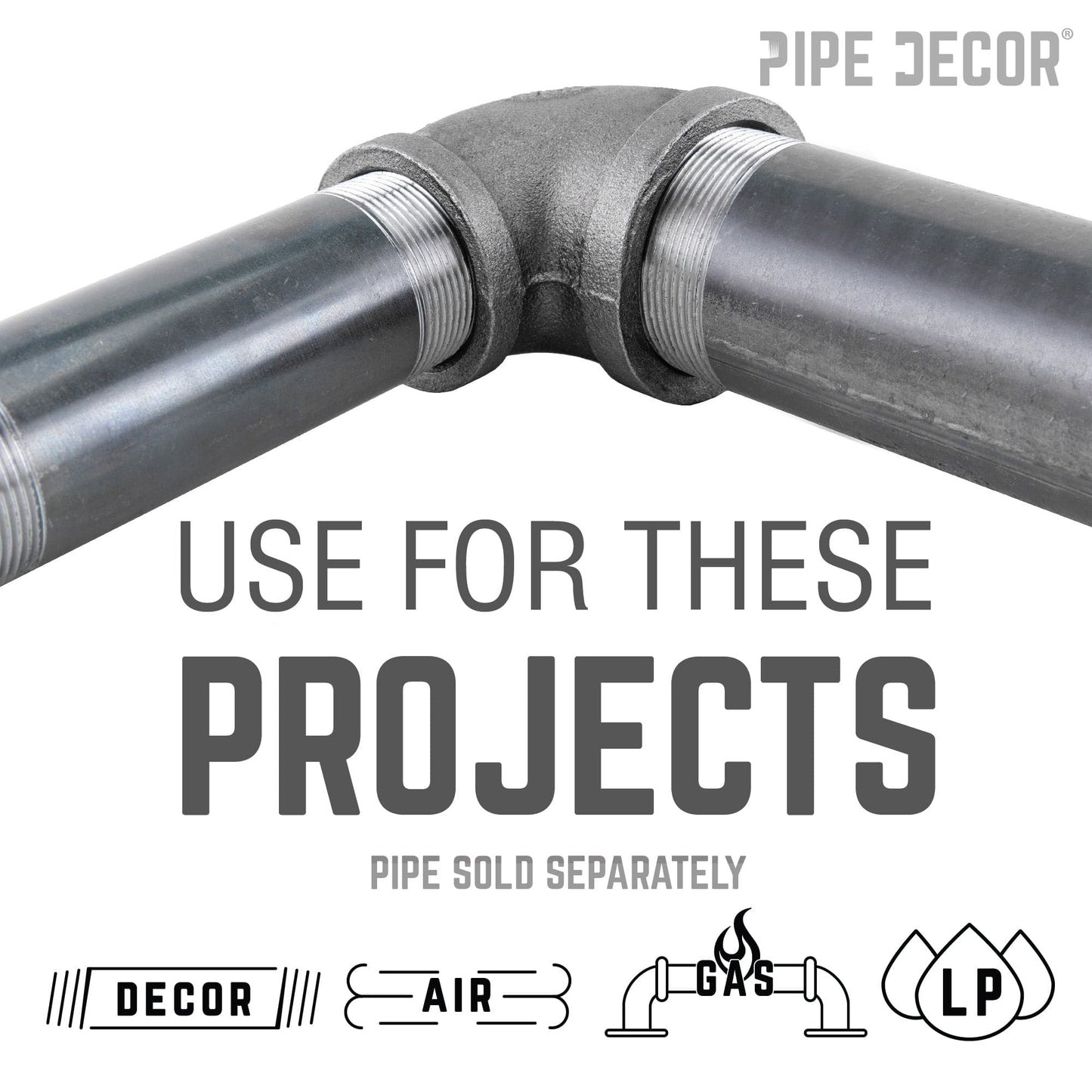 1 1/2 in. x 1 1/4in. Black Reducing Elbow