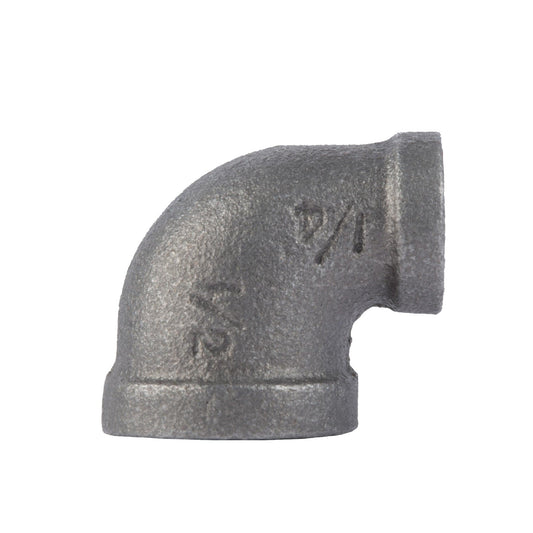 1/2 in. x 1/4 in. Black Reducing Elbow
