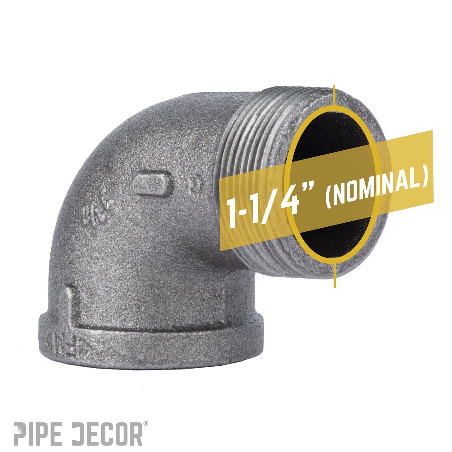 1 1/4 in. Black 90 Degree Street Elbow