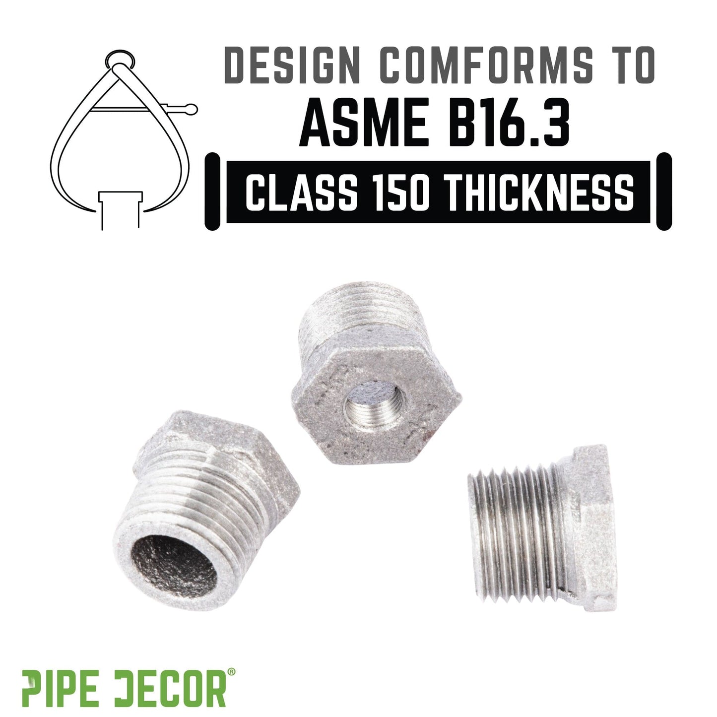 1/2 in. x 1/8 in. Galvanized Iron Bushing