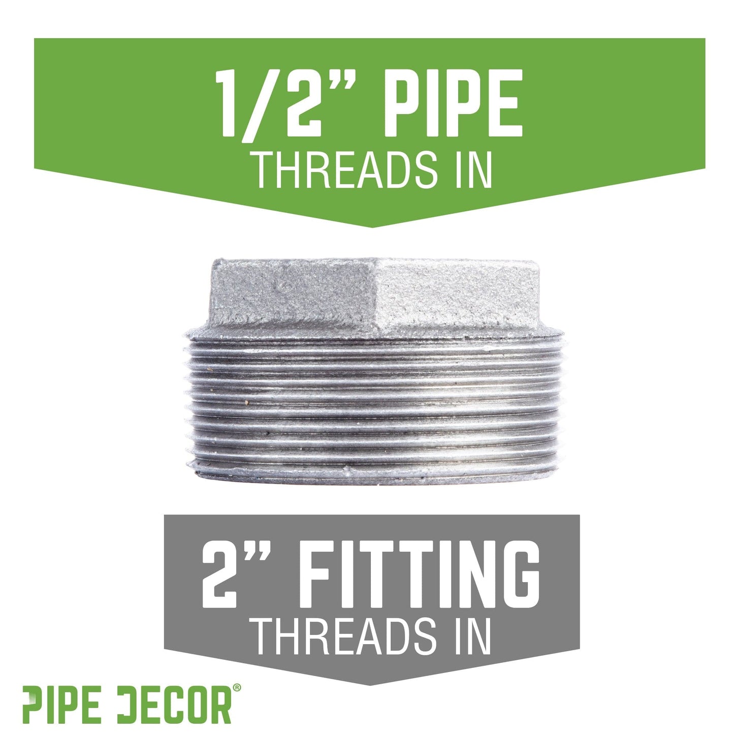 2 in. x 1/2 in. Galvanized Iron Bushing