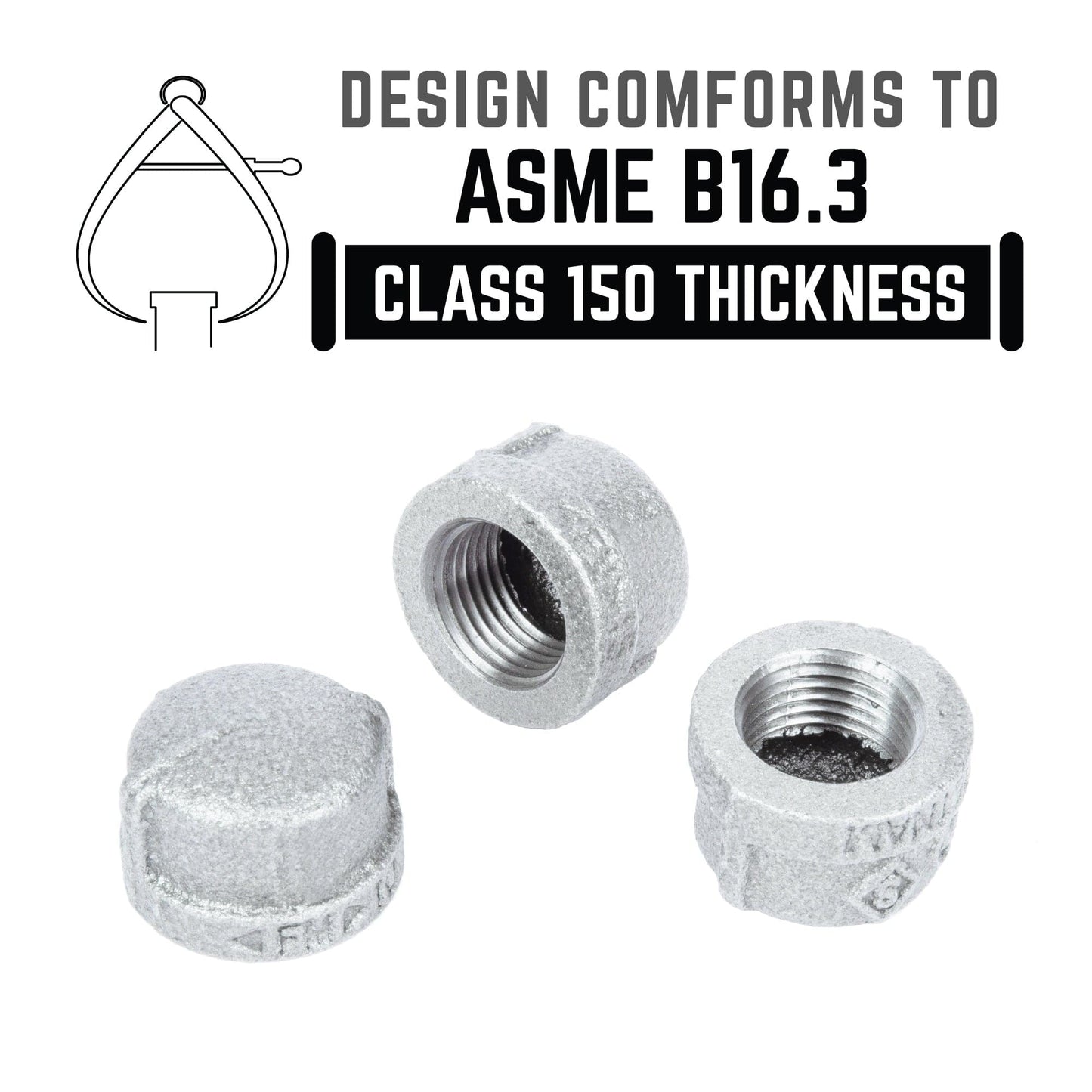 1/4 in. Galvanized Iron Cap