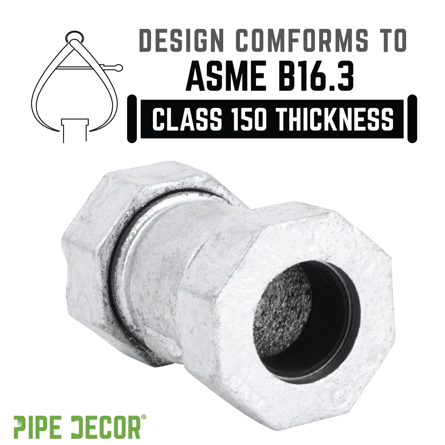 2 in. Galvanized Iron Compression Coupling
