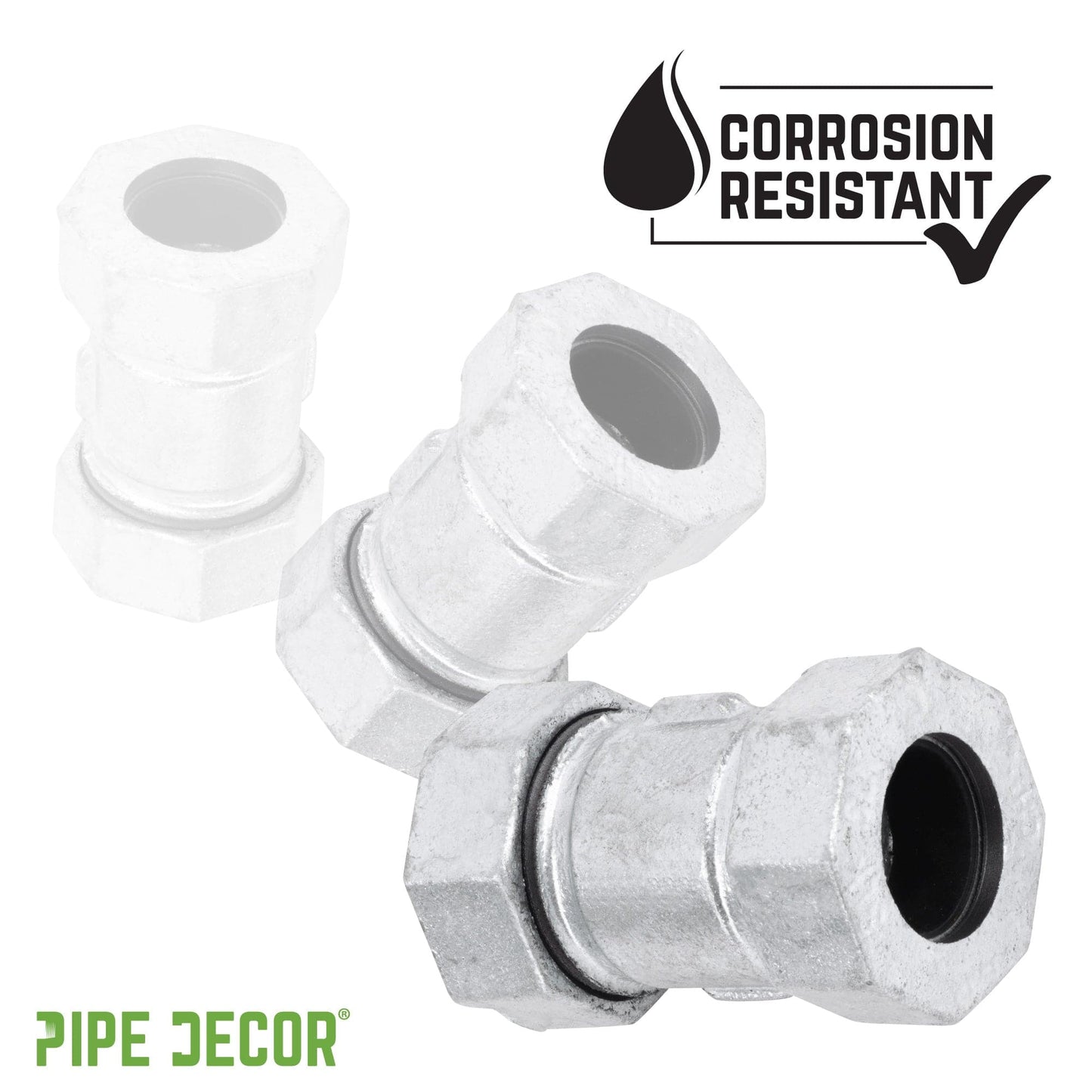 2 in. Galvanized Iron Compression Coupling