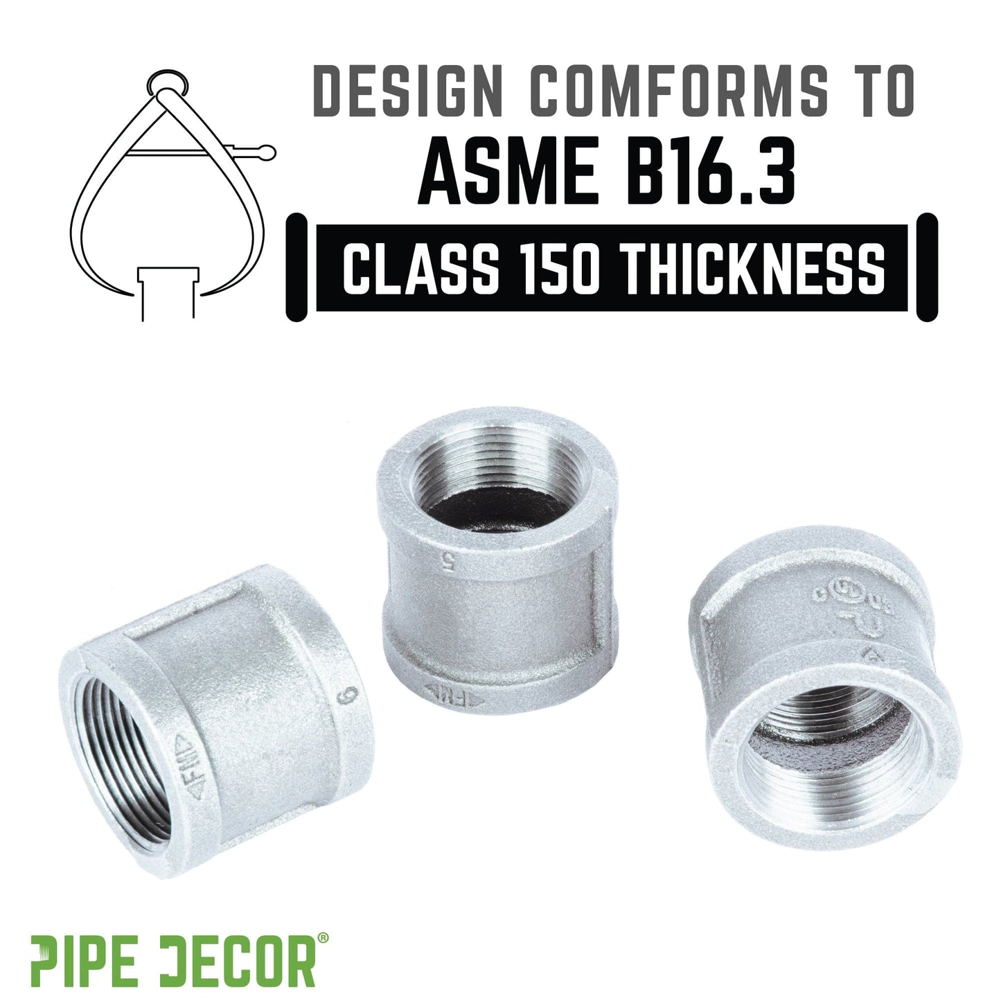 1 1/2 in. Galvanized Iron Coupling