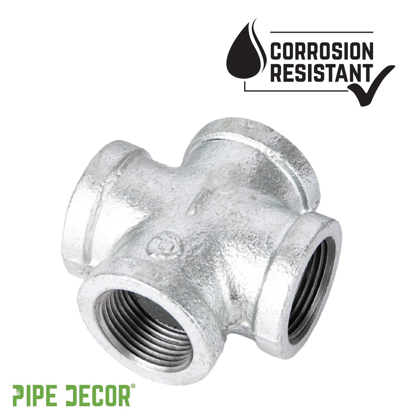 1 in. Galvanized Iron Cross