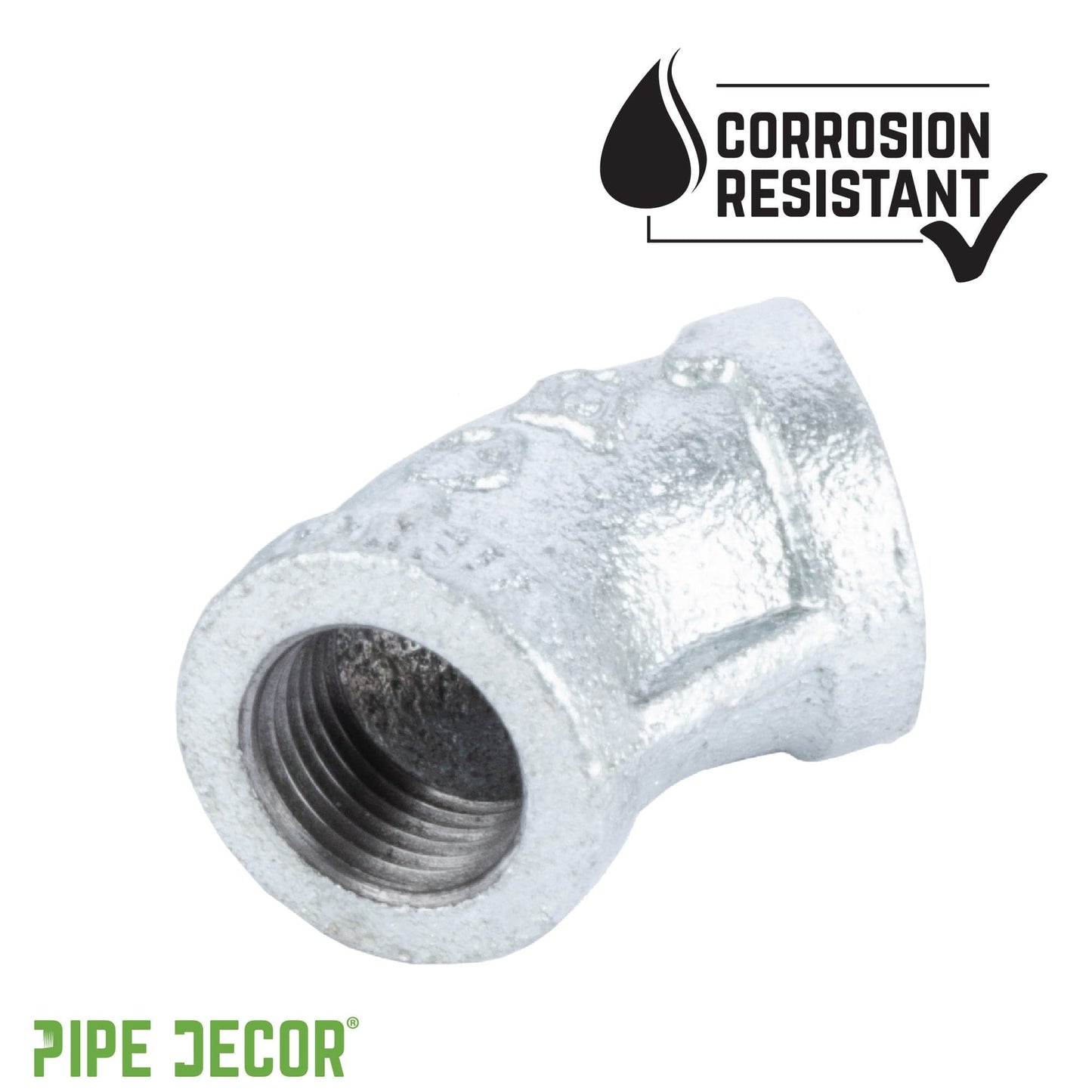 1/2 in. Galvanized Iron 45 Degree Elbow