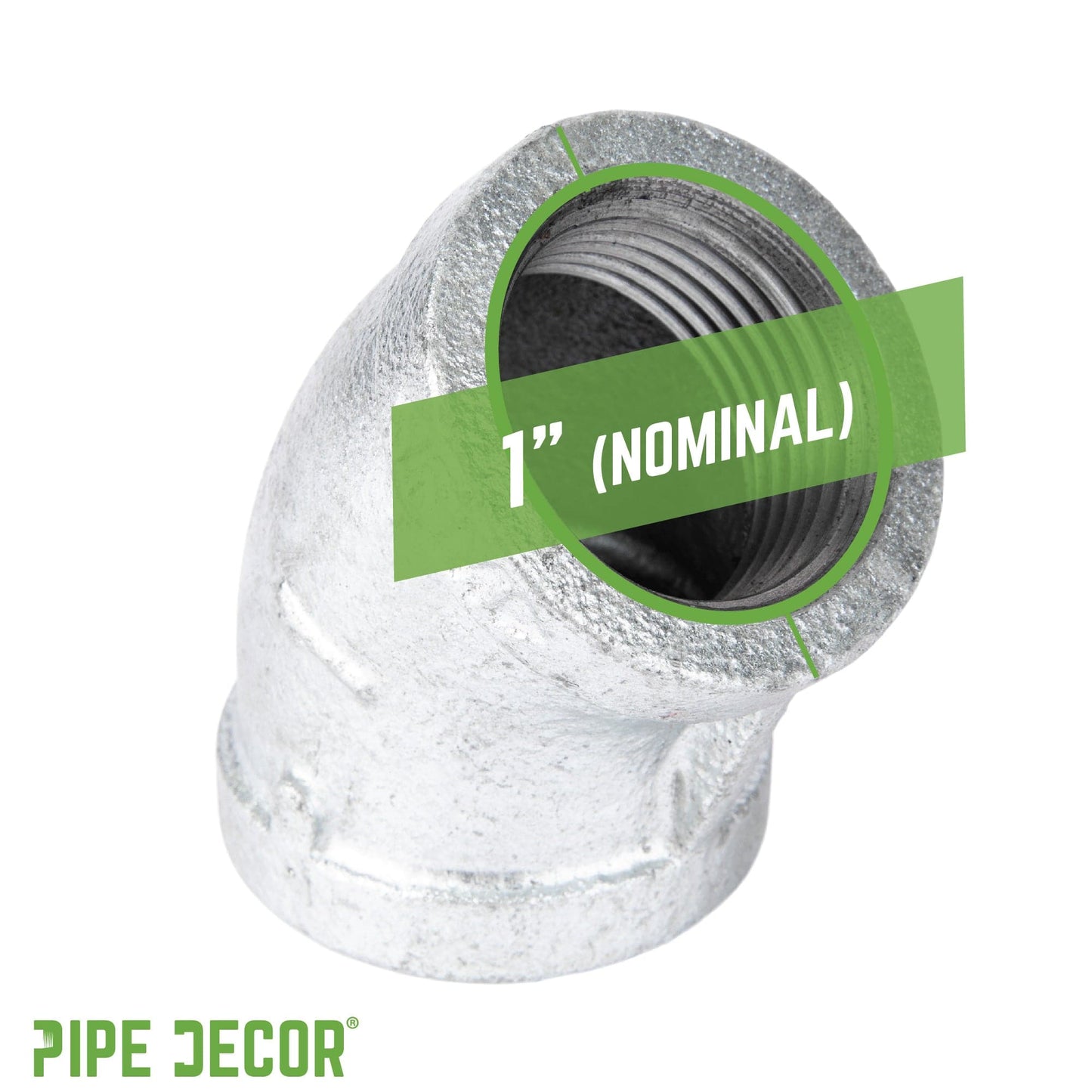 1 in. Galvanized Iron 45 Degree Elbow