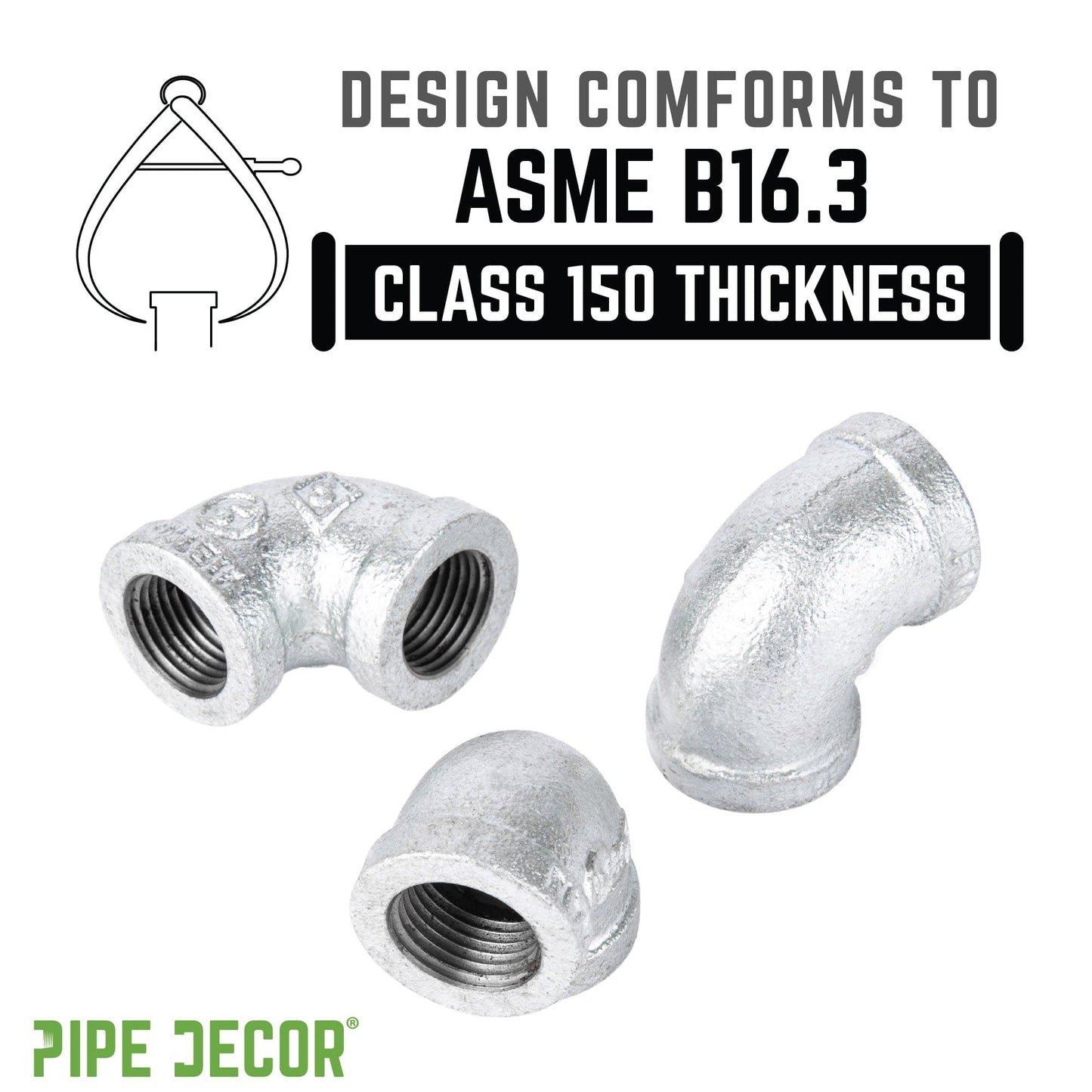 1/4 in. Galvanized Iron 90 Degree Elbow