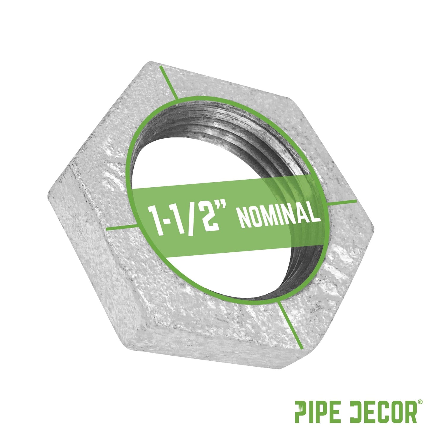 1 1/2 in. Galvanized Iron Locknut