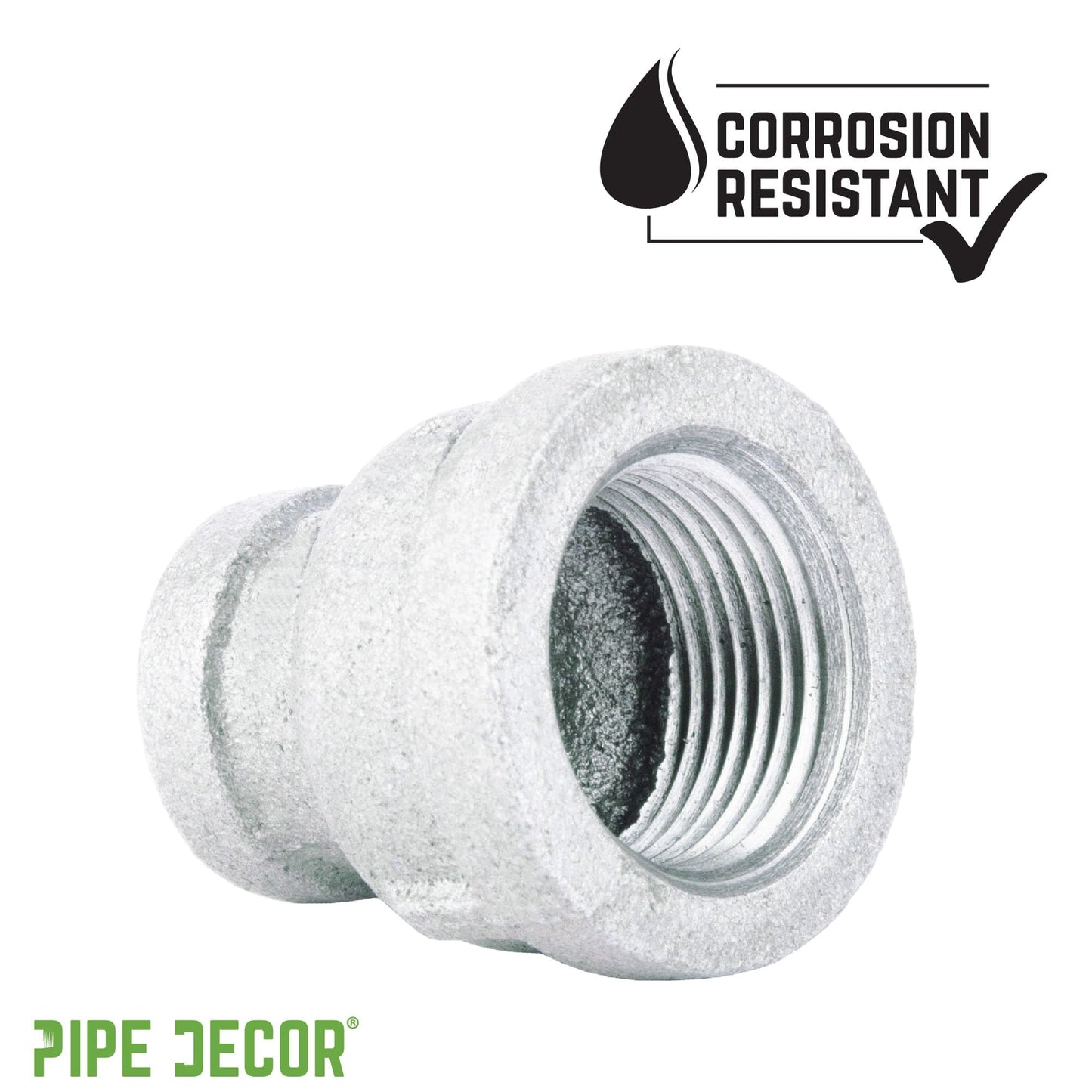 1 1/2 in. x 1 in. Galvanized Iron Reducing Coupling