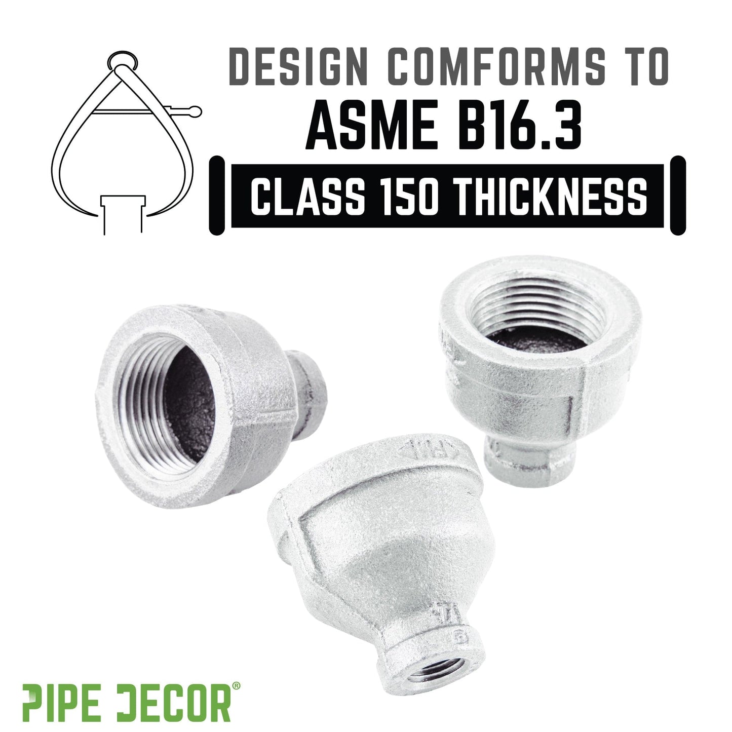 1 1/4 in. x 3/4 Galvanized Iron Reducing Coupling