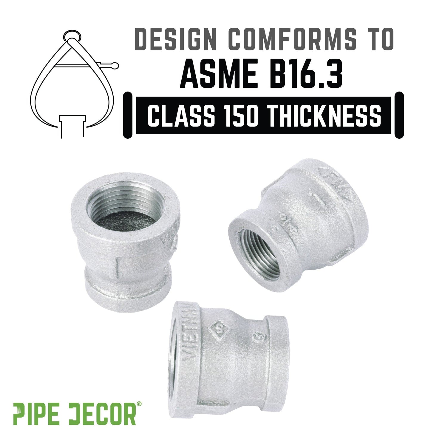 1 in. x 3/4 in. Galvanized Iron Reducing Coupling