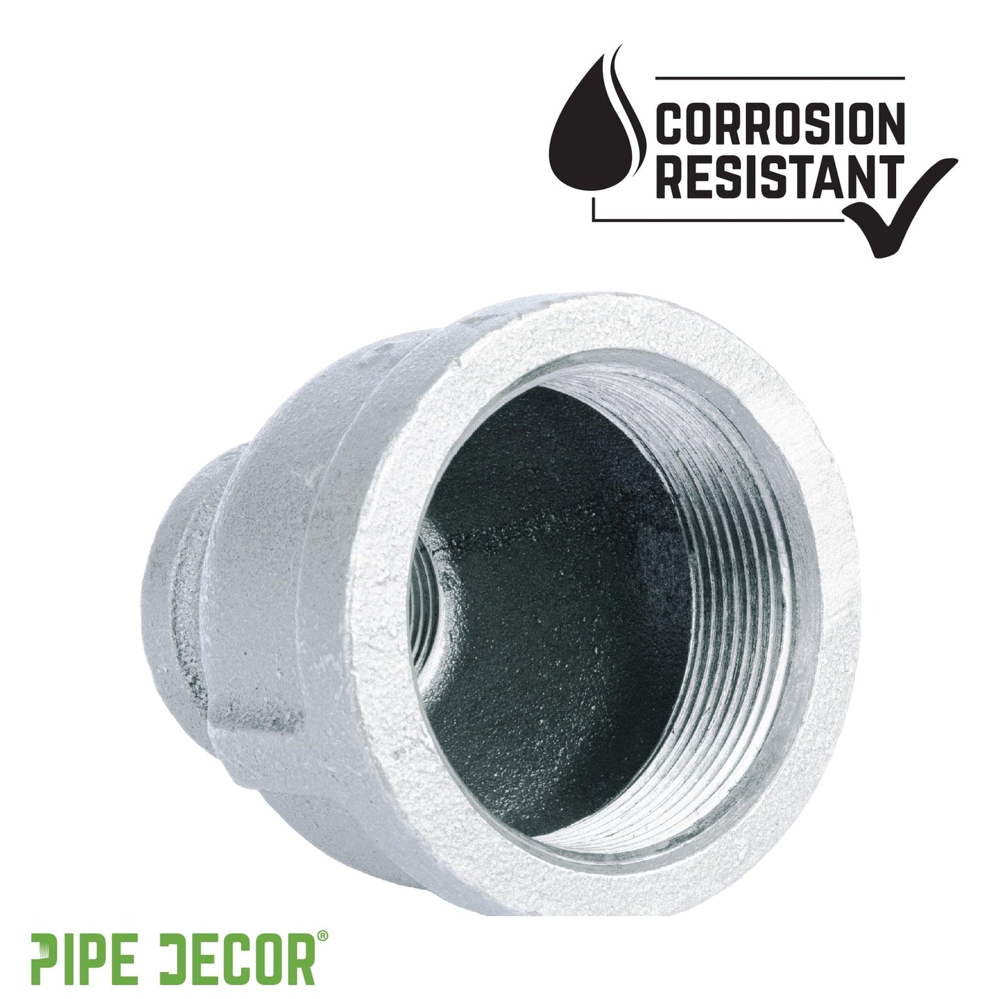 2 in. x  1 in. Galvanized Iron Reducing Coupling