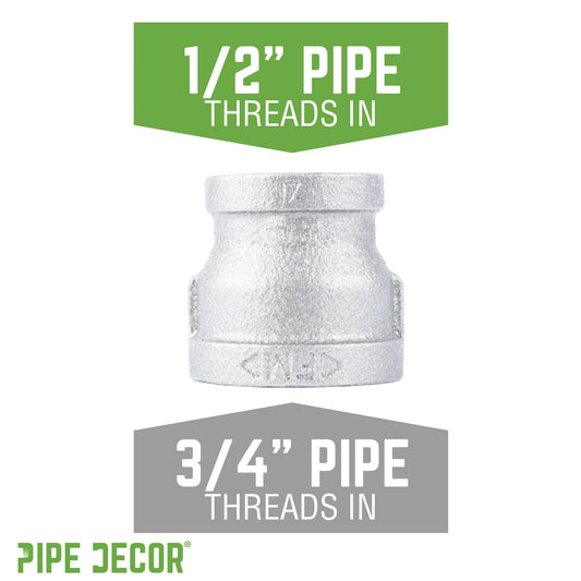 3/4 in. x 1/2 in. Galvanized Iron Reducing Coupling