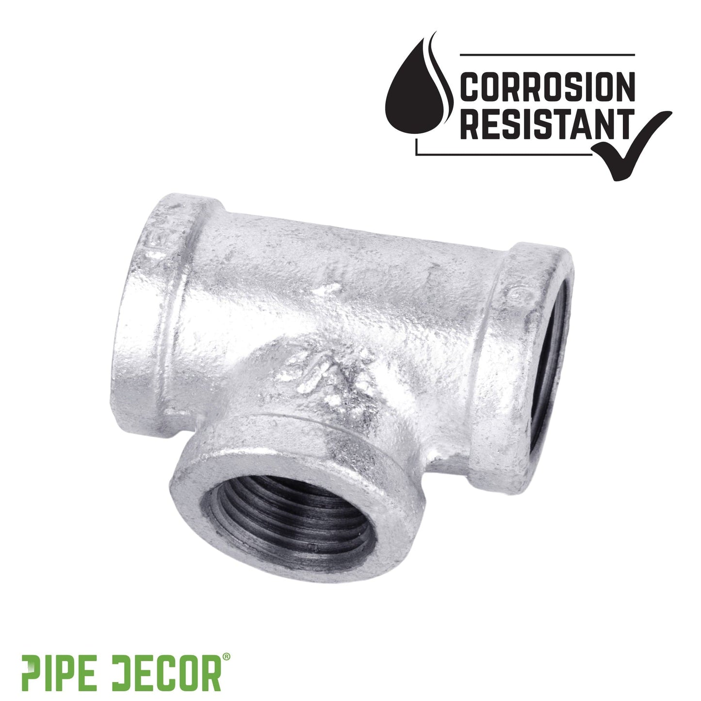 1/2 in. x 1/2 in. x 3/4 in. Galvanized Reducing Tee