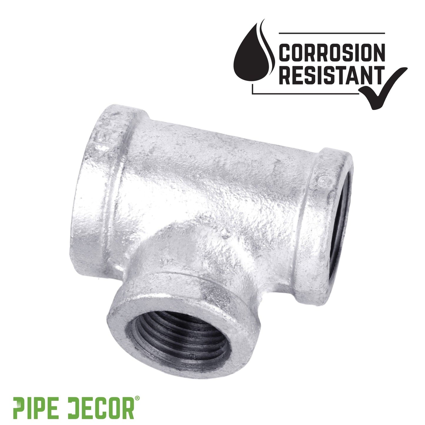 1 in. x 3/4 in. x 3/4 in. Galvanized Reducing Tee