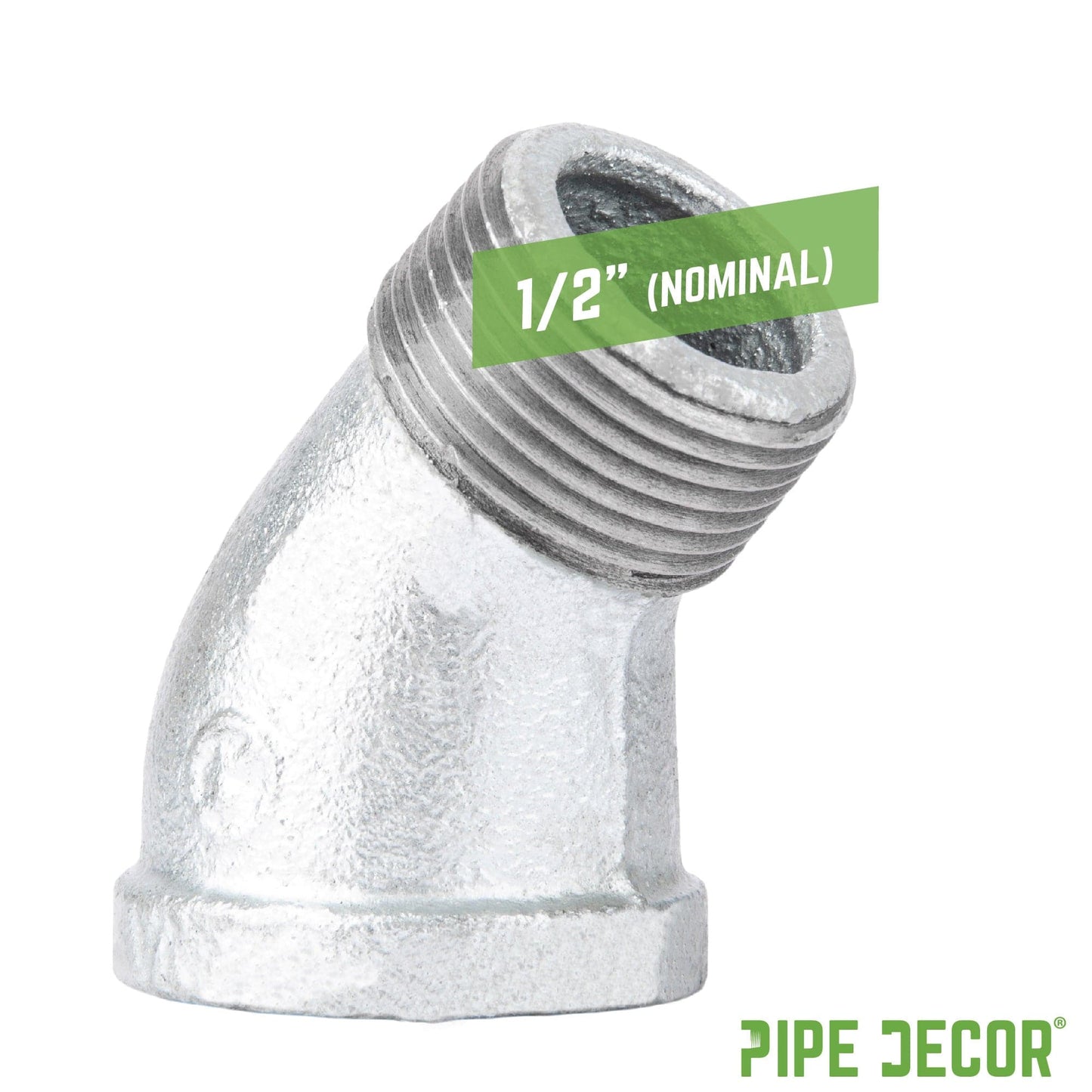 1/2 in. Galvanized Iron 45 Degree Street Elbow