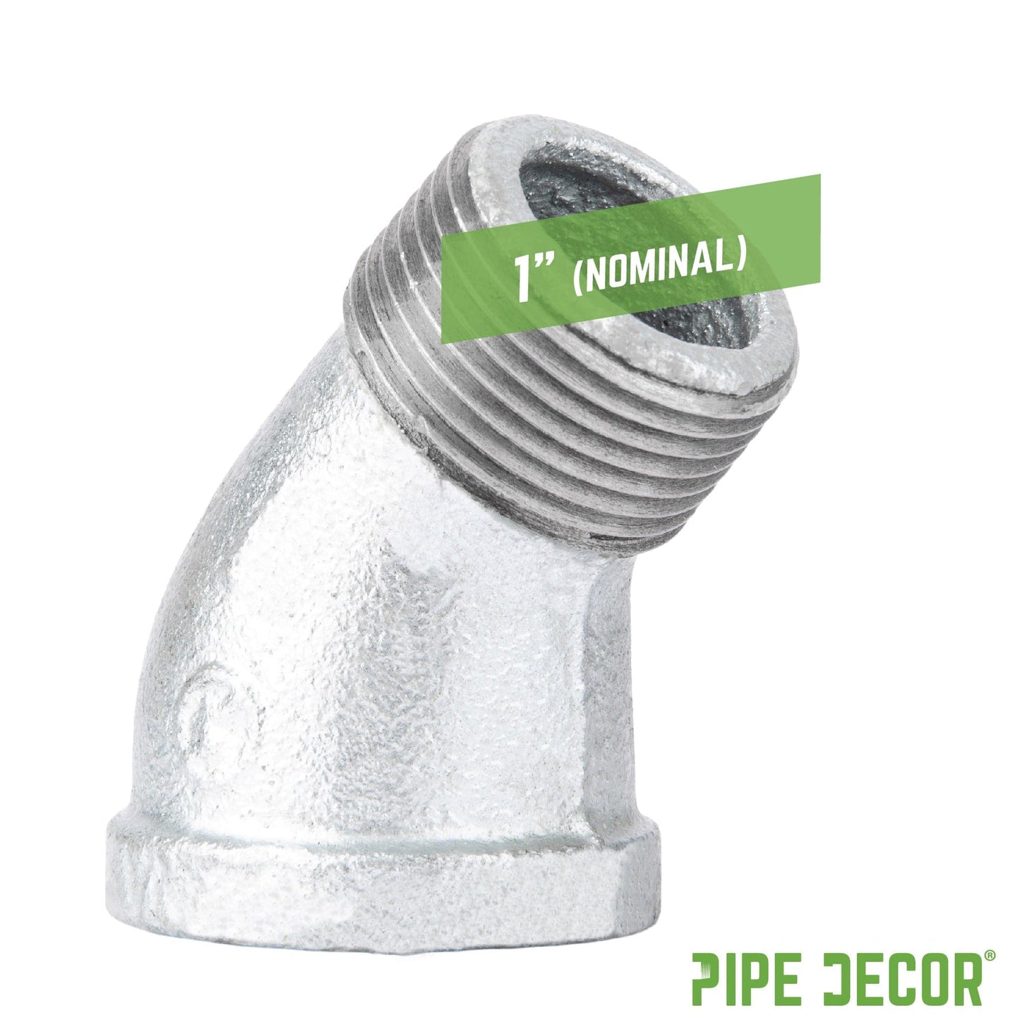 1 in. Galvanized Iron 45 Degree Street Elbow