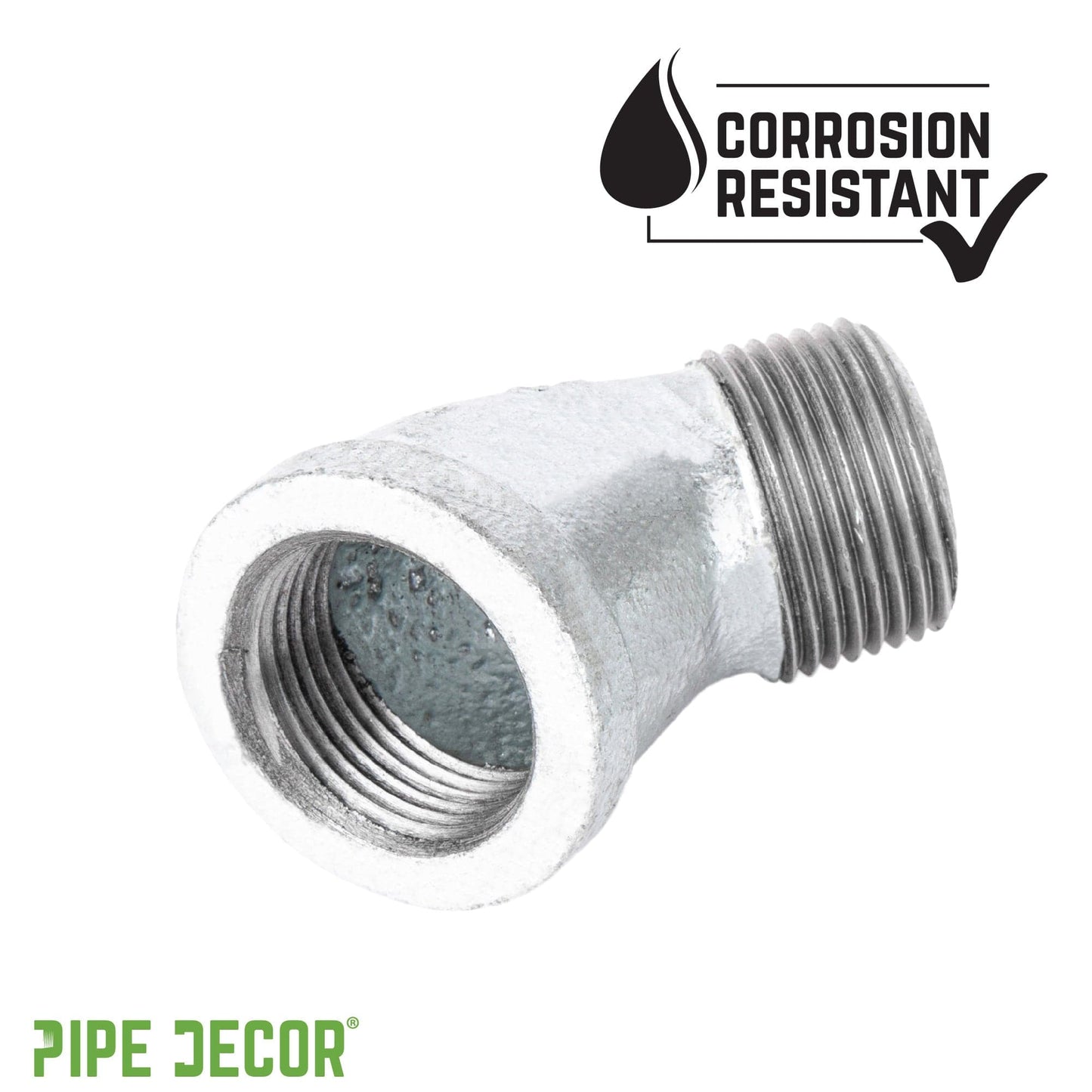 1 in. Galvanized Iron 45 Degree Street Elbow