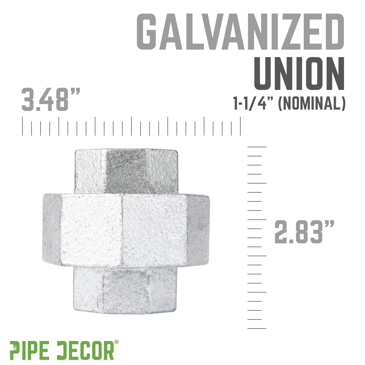 1 1/4 in. Galvanized Iron Union