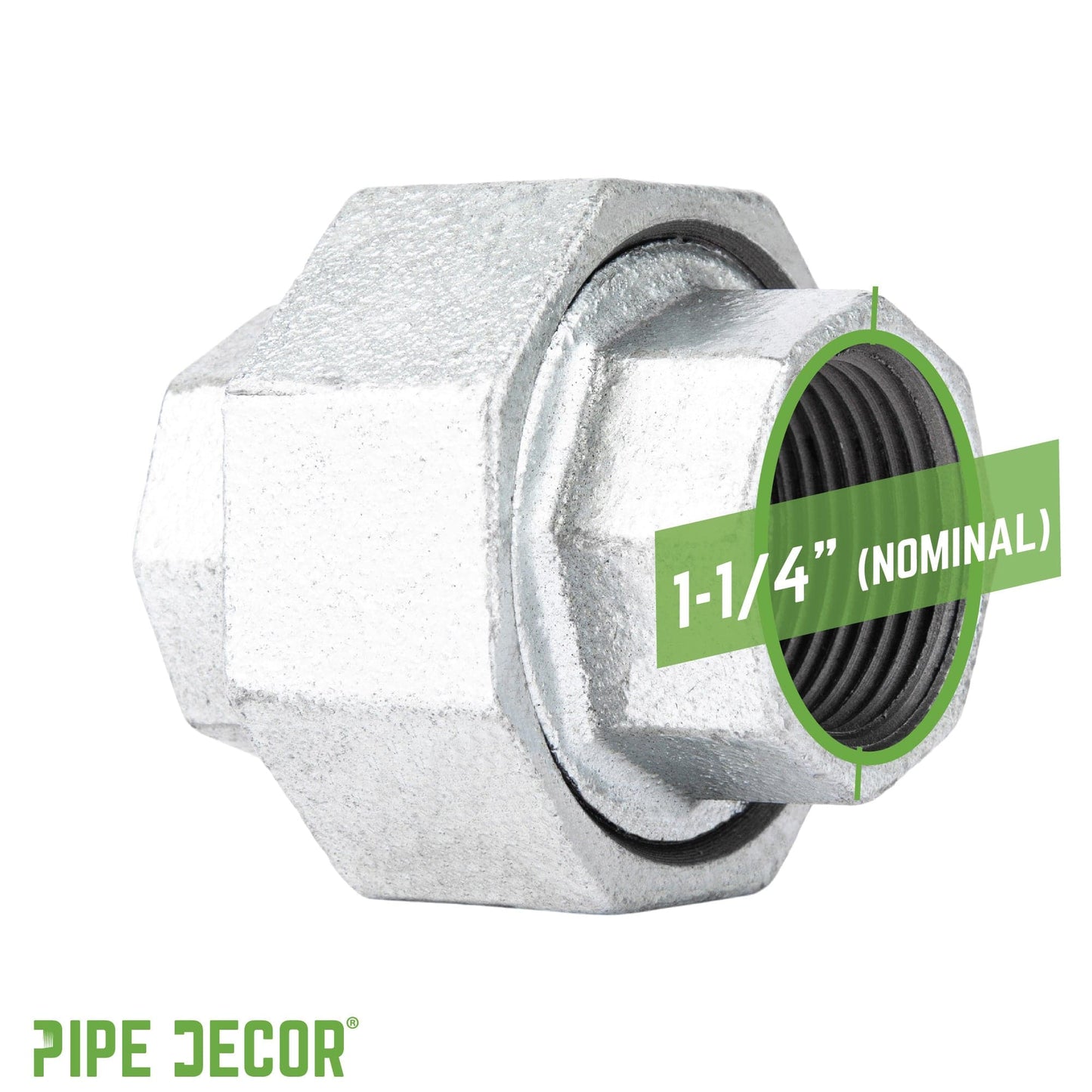 1 1/4 in. Galvanized Iron Union