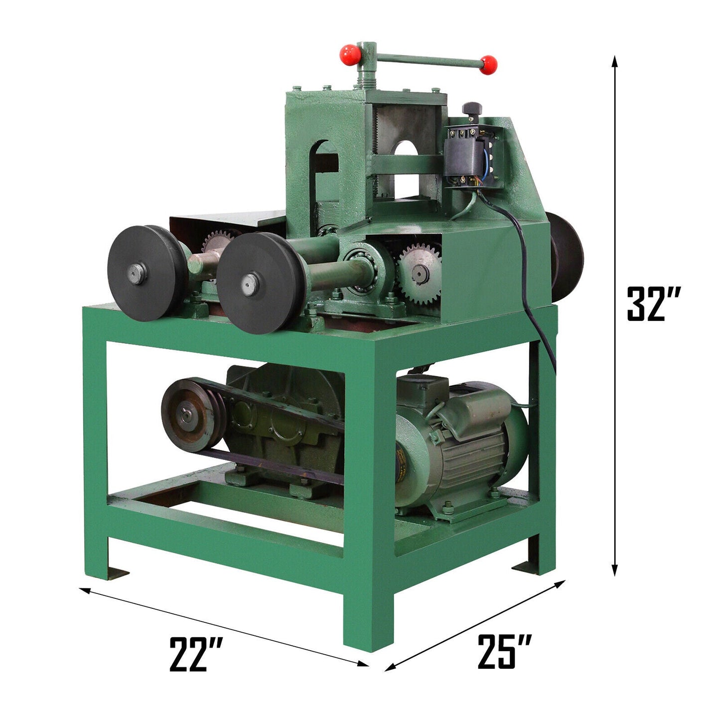 32" Heavy Duty Electric Industrial Square Pipe Tube Bender Machine W/ Die Set (SAK21576)