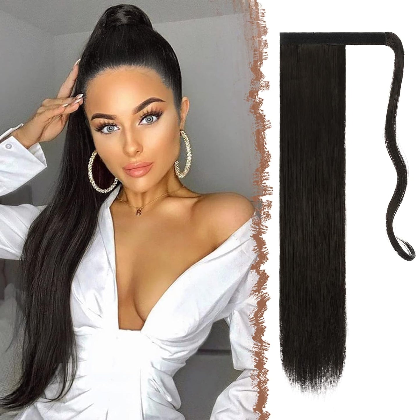 VIP PONYTAIL / Silky 24" (100 grams) 100% Human Hair