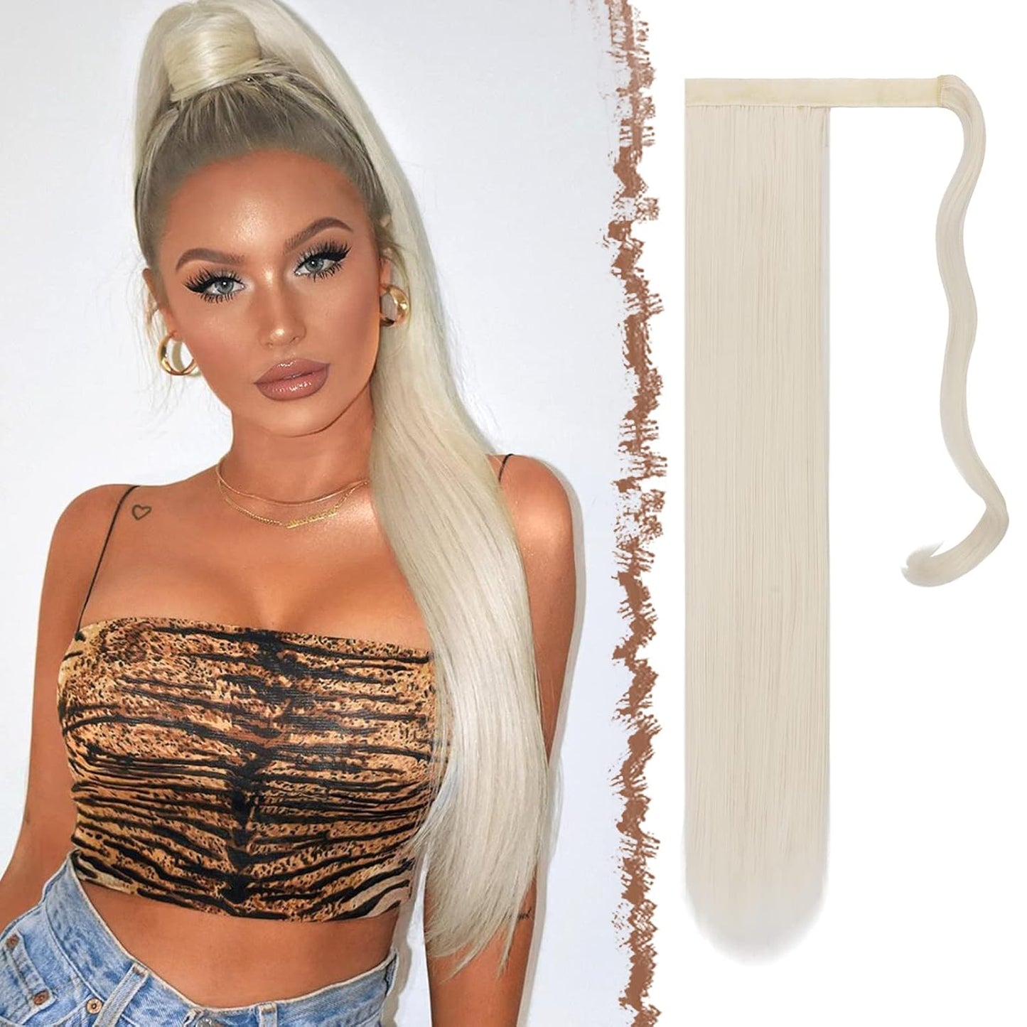 VIP PONYTAIL / Silky 24" (100 grams) 100% Human Hair