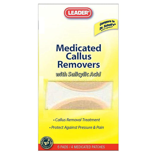 Leader(Tm) Callus Removers  Medicated Patches 4 Ct Plus 6 Protective Pads(Compare to Dr. Scholls)