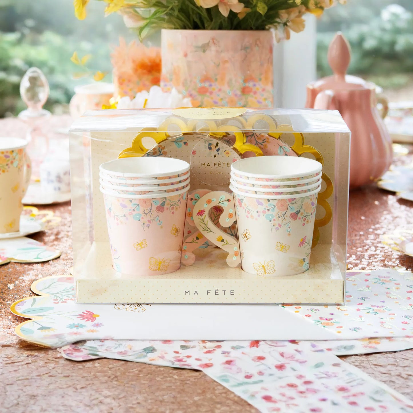 Tea Party Cups & Saucers Set