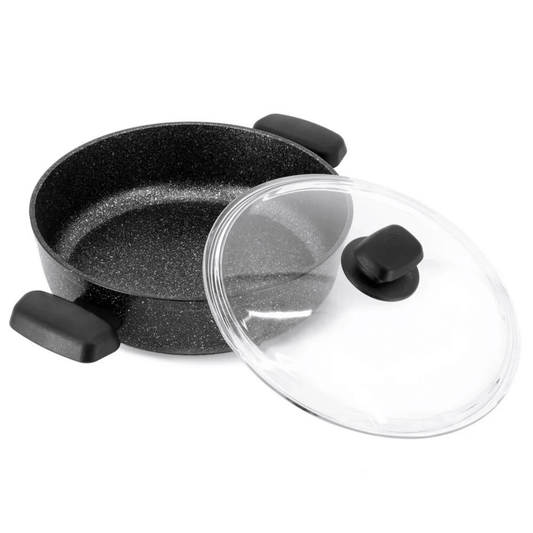 Korkmaz Ornella Aluminum 3.5L Non-Stick Low Casserole Dish with Lid