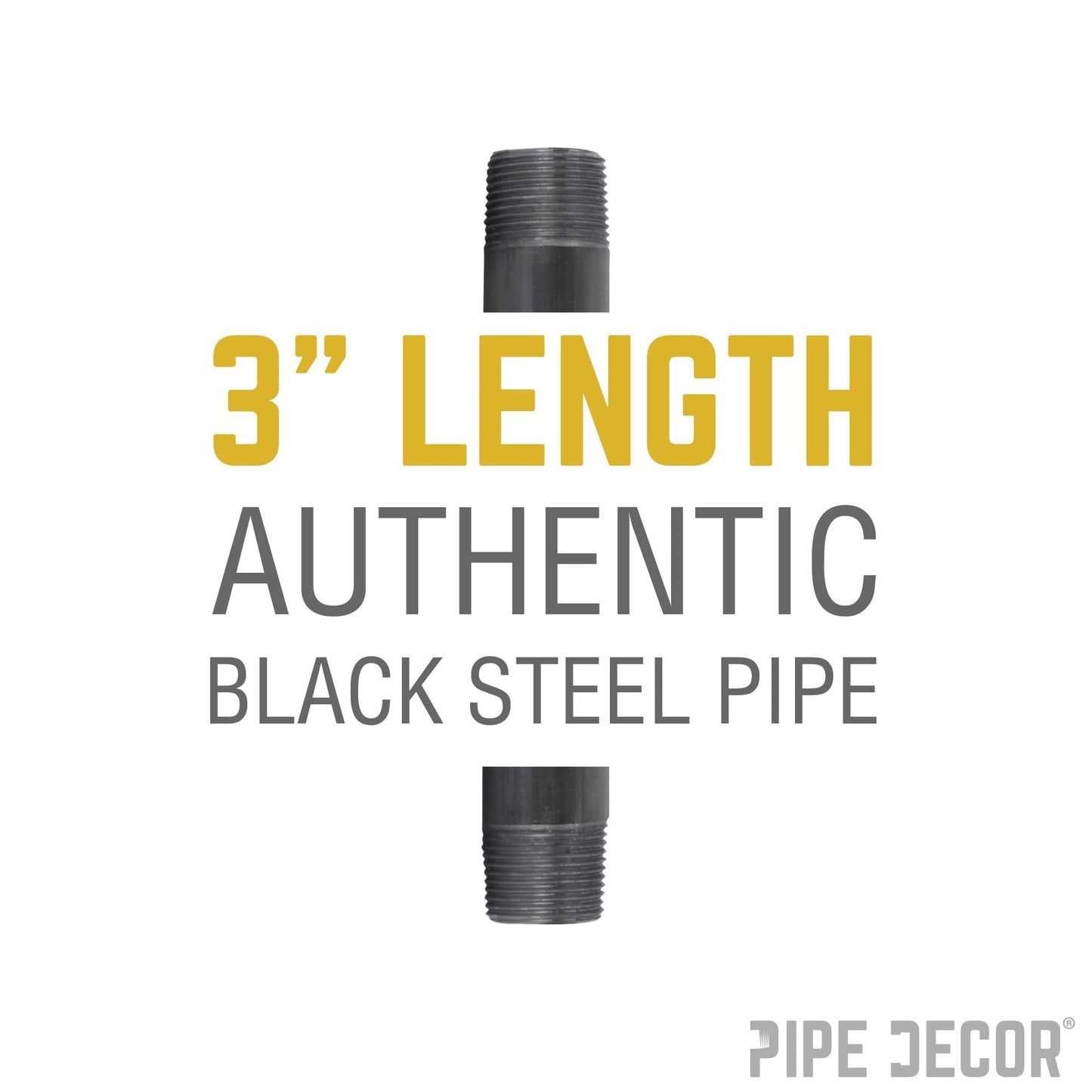 1 1/4 in. x 3 in. Black Pipe