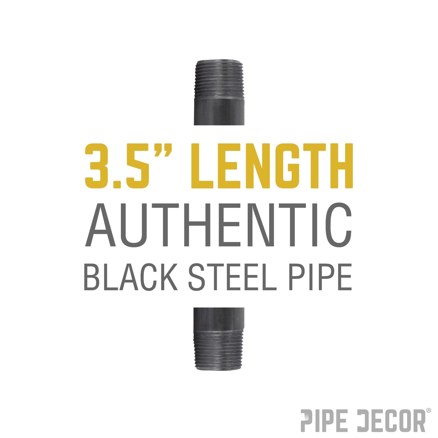 2 in. x  3 1/2 in. Black Pipe