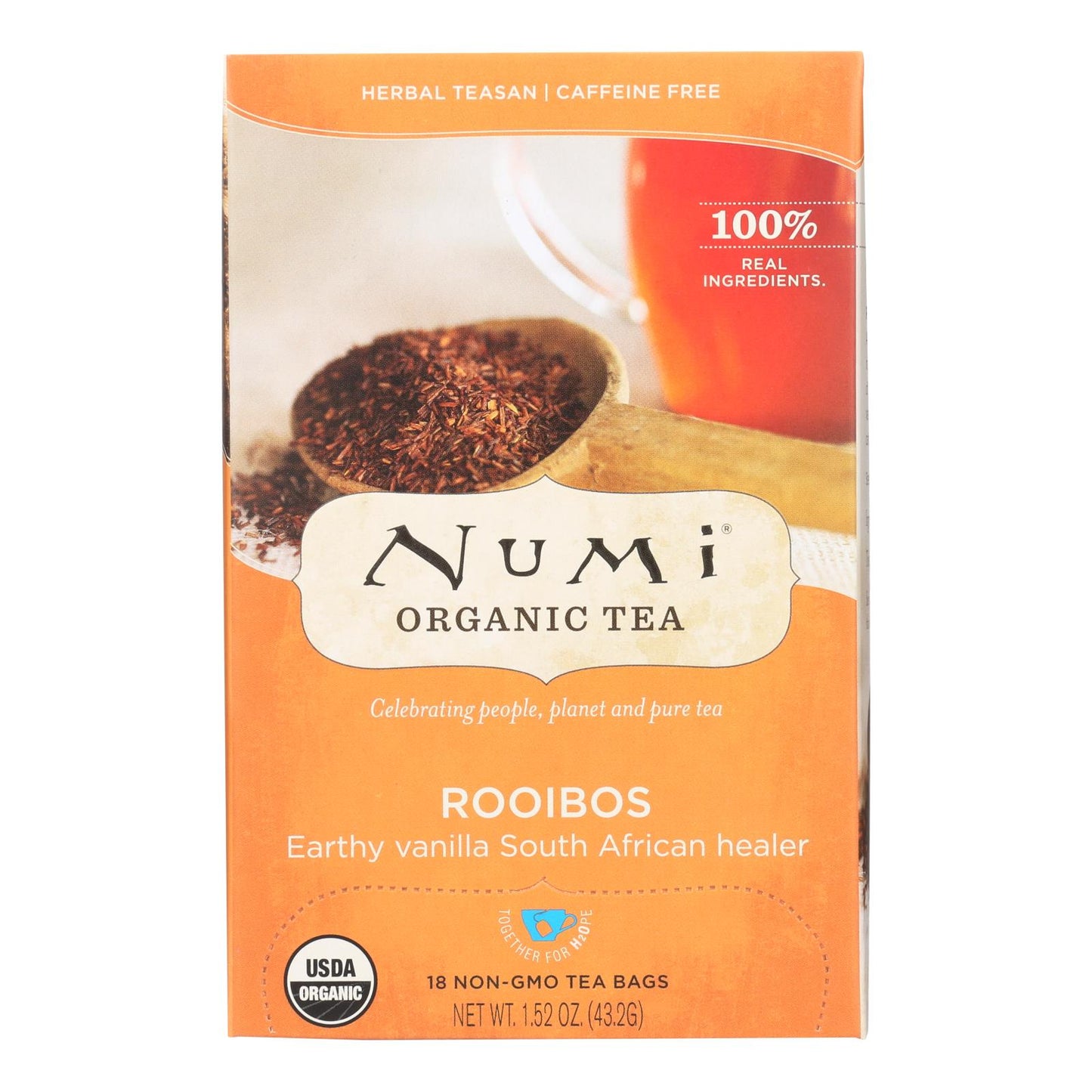 Numi Red Mellow Bush Rooibos Tea - 18 Tea Bags - Case Of 6