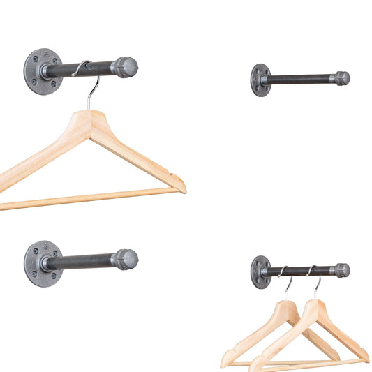1/2 in. x 8 in. Clothing Hanging Bracket Kit, 4-Pack