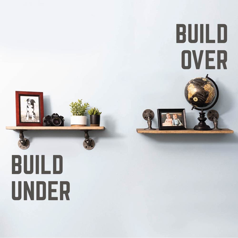 1/2 in. x 3 in. Double Flange Angled Bracket Kit, 4 Pack