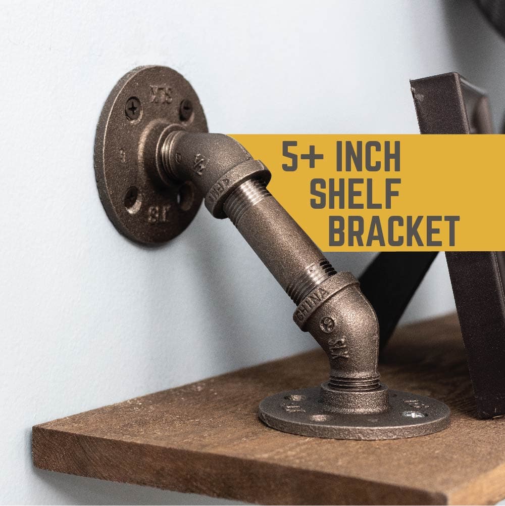 1/2 in. x 3 in. Double Flange Angled Bracket Kit, 4 Pack