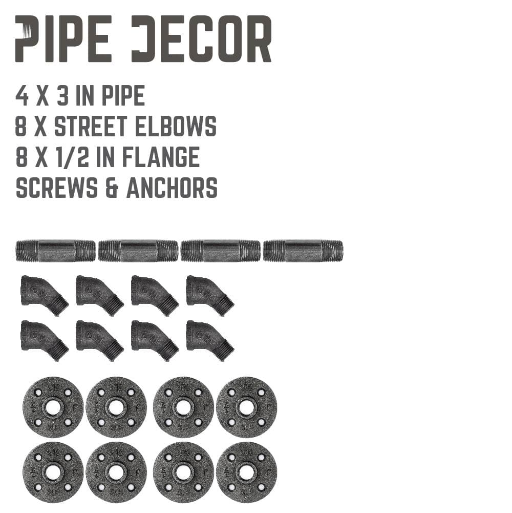 1/2 in. x 3 in. Double Flange Angled Bracket Kit, 4 Pack