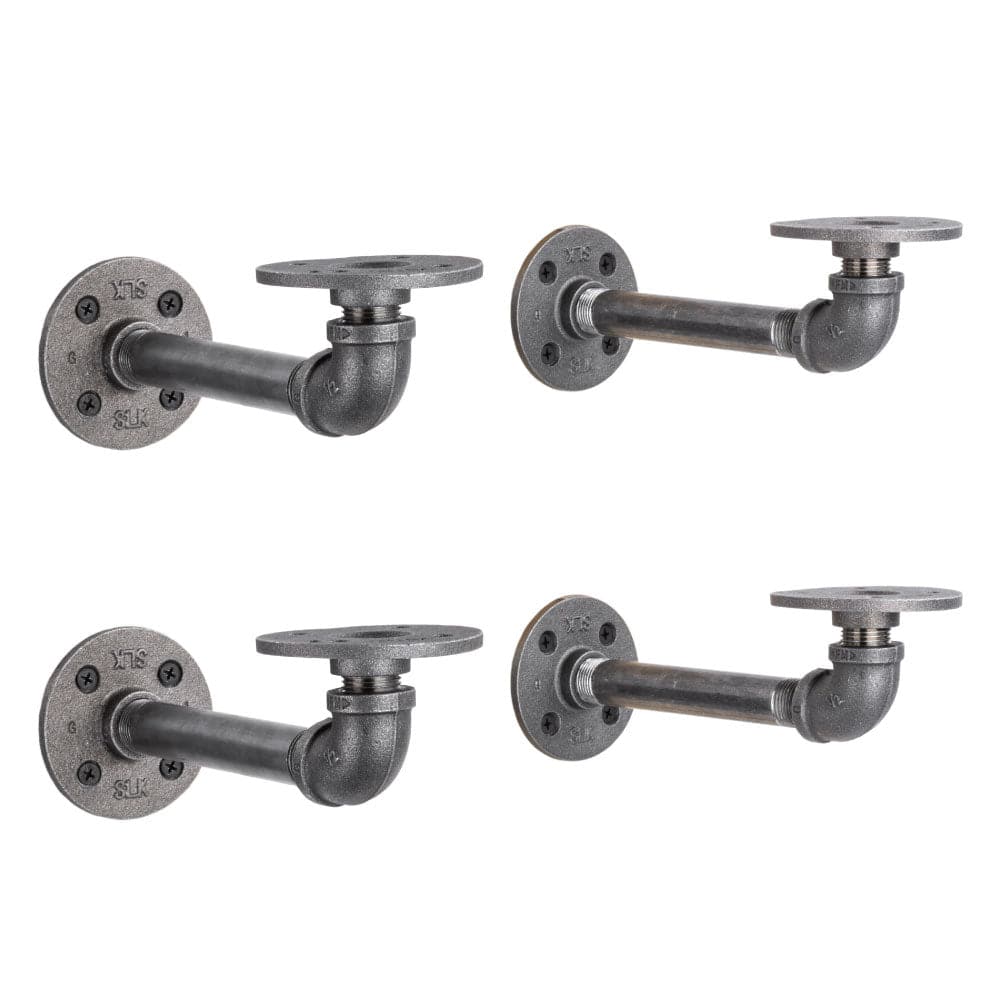 1/2 in. x 6 in. Double Flange Shelf Bracket, 4 Pack