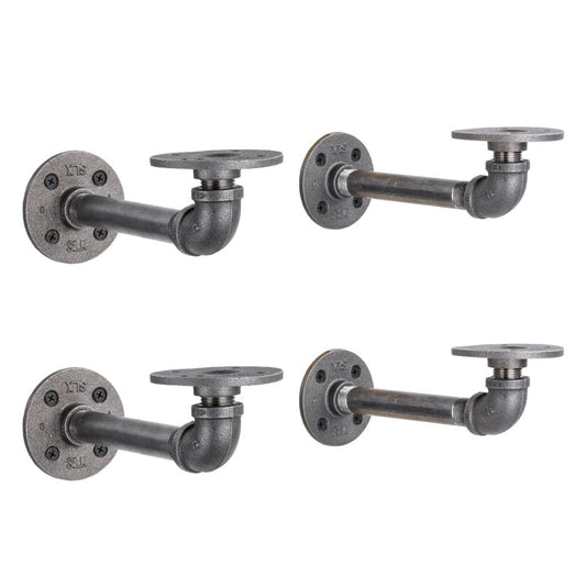 1/2 in. x 6 in. Double Flange Shelf Bracket, 4 Pack