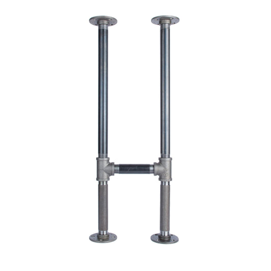 1 in. Heavy Duty H Round Flange Desk Support Leg - 1 Leg