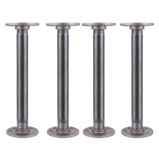 1 in. x 12 in. Round Flange Pipe Table Legs - 4 Pack