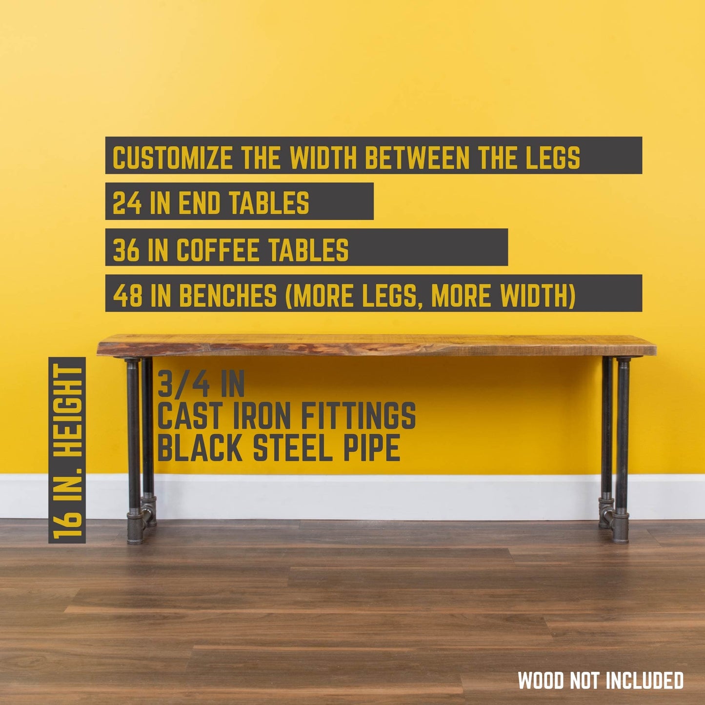 3/4 in. U Bench Leg Kit