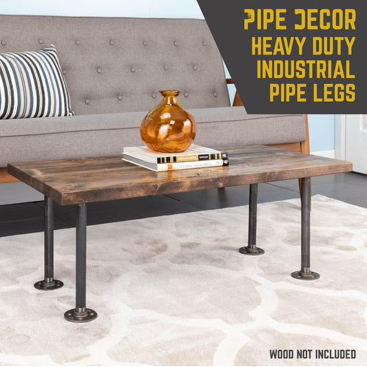 ¾ in. x 12 in. Round Flange Pipe Table Legs - 4 Pack