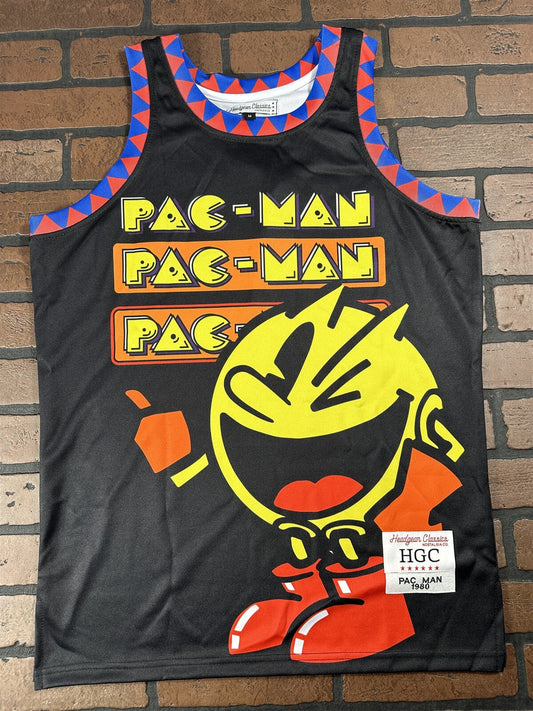 PAC MAN Black Headgear Classics Basketball Jersey ~Never Worn~ S M L